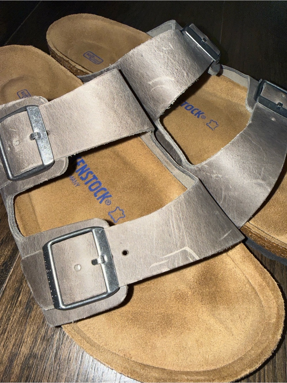 Birkenstock Arizona Two-Strap Sandals - Taupe Suede - Picture 8 of 10